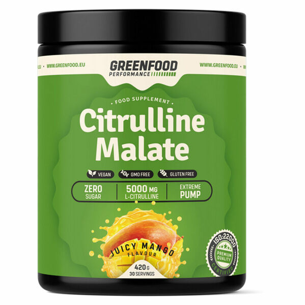 GREENFOOD NUTRITION Performance citrulline malate šťavnaté mango 420 g porovnat ceny