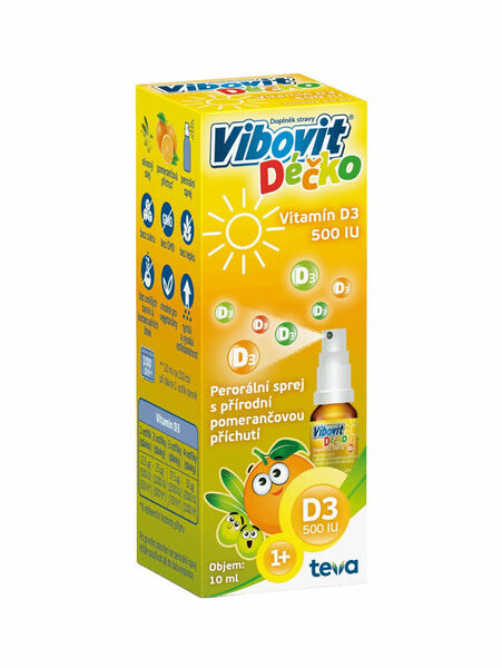 Vibovit Déčko vitamín D3 500IU sprej 10ml porovnat ceny