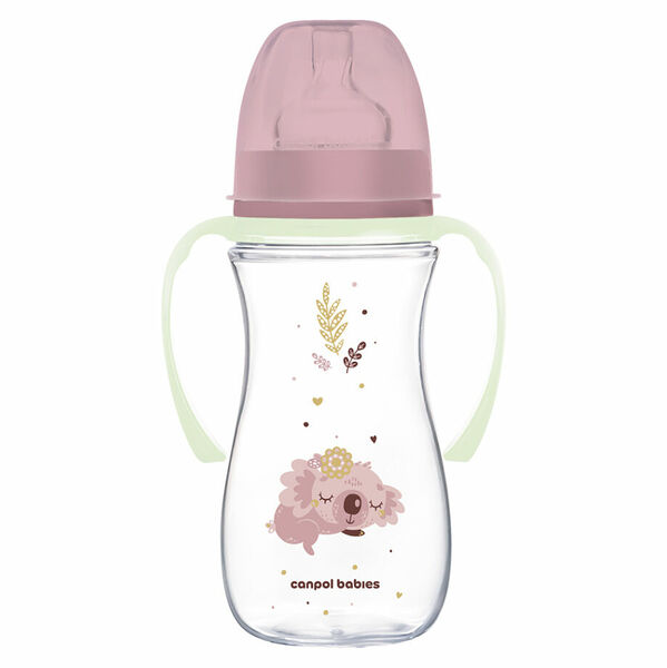 CANPOL BABIES Antikoliková lahev EasyStart sleepy koala růžová 300 ml porovnání ceny