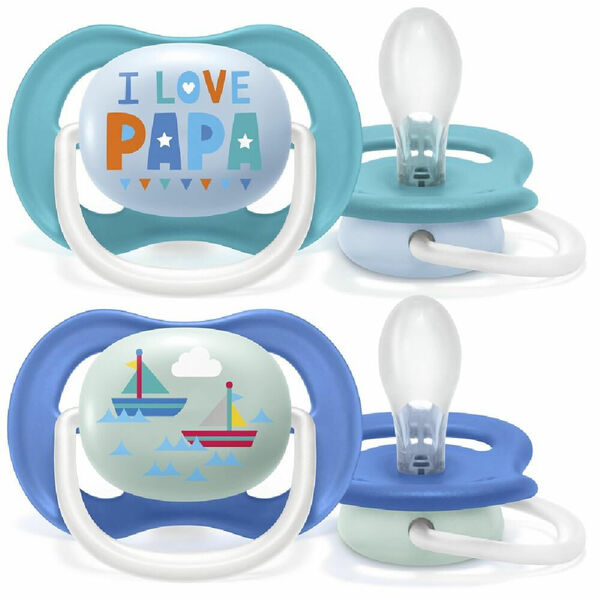 PHILIPS AVENT Šidítko Ultra air Text 6-18m chlapec 2 ks porovnat ceny