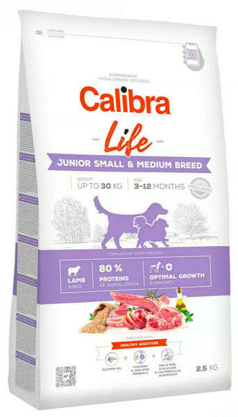Calibra Granule pro mladé psy malých a středních plemen - jehněčí maso 2,5kg 2.5 kg porovnat ceny