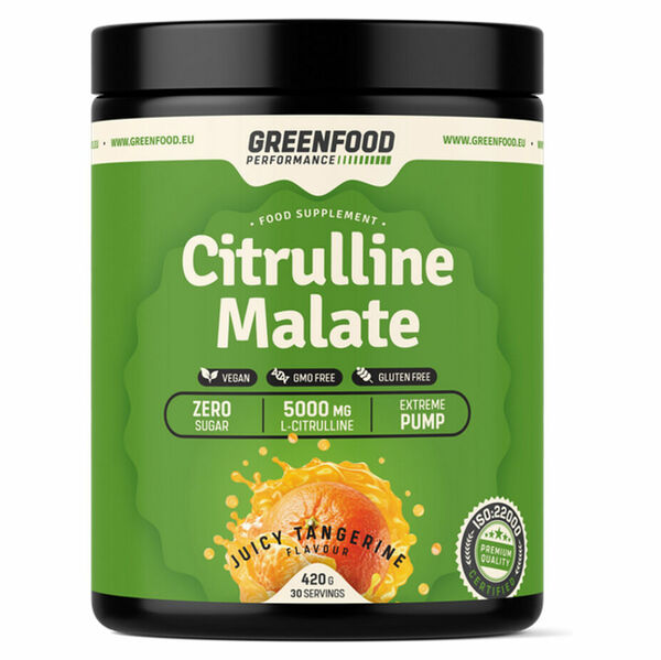 GREENFOOD NUTRITION Performance citrulline malate šťavnatá mandarinka 420 g porovnat ceny