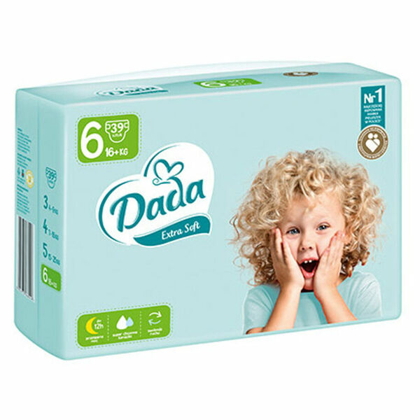 DADA Extra soft plenky velikost 6 16kg+ 39 kusů porovnat ceny