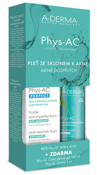 A-Derma Phys-AC Perfect 40 ml + Čisticí gel 100 ml + vzorek gel 5 ml porovnat ceny