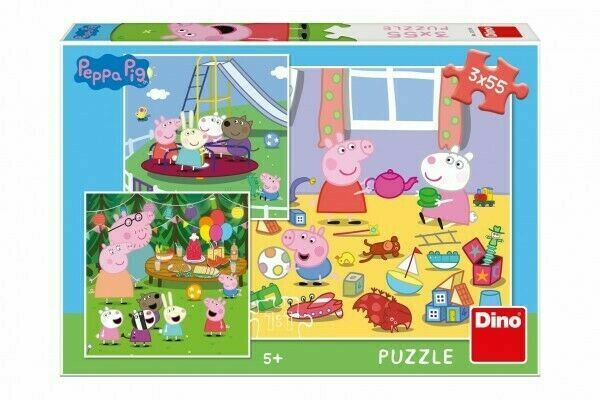 Dino Puzzle Peppa pig na prázdninách 3 x 55 dílků porovnat ceny