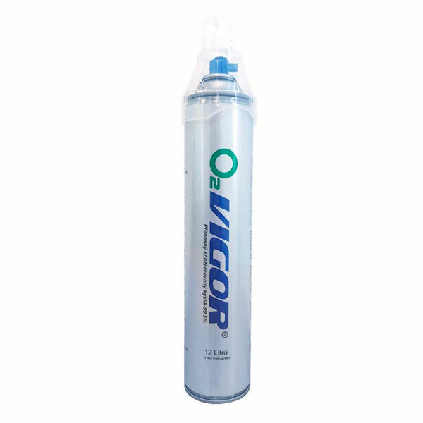 O2 VIGOR Kyslík v plechu konzervovaný inhalační kyslík 12 l porovnat ceny