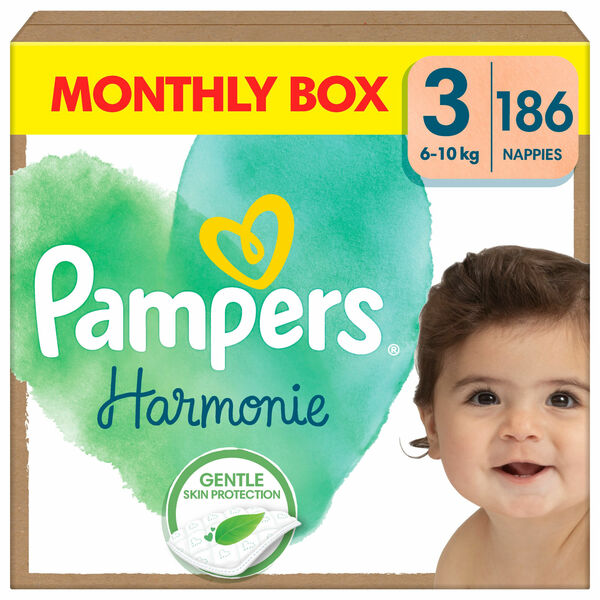 Pampers Harmonie Baby vel.3 měsíční balení 186 ks porovnat ceny
