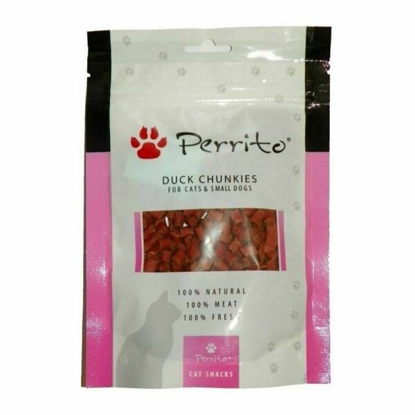 Perrito Duck Chunkies kočky a malé psy 100g porovnat ceny