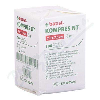 Kompres Nt Nesterilní 4vrstvy 7.5x7.5cm 100ks porovnat ceny