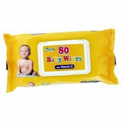 Ubrousky dětské hyg.Baby Wipes vit.E 80ks s distr. porovnat ceny