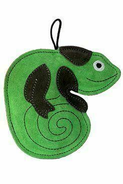 Hračka Pes Leather Chameleon Kůže,zelená 16cm Kiwi porovnat ceny