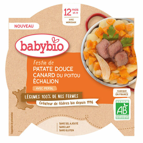 Babybio sladké brambory s kachnou a šalotkou Echalion 230 g porovnat ceny