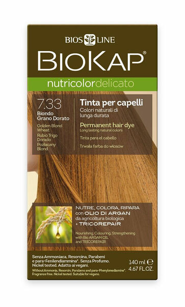 BIOKAP Nutricolor Delicato 7.33 Blond Zlatá pšenice barva na vlasy 140 ml porovnat ceny