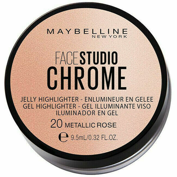 Maybelline Rozjasňovač Face Studio Chrome Jelly Highlighter 20 Metallic Rose 9,5ml porovnat ceny