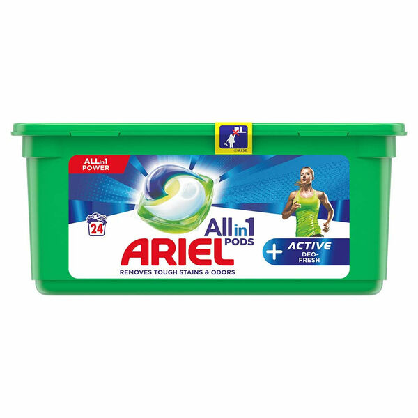 ARIEL kapsle Allin1 Pods + Active Odor Defense 24 PD porovnat ceny