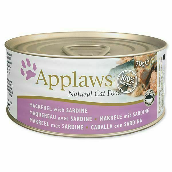 Applaws Cat Konzerva makrela a sardinky 70g porovnat ceny