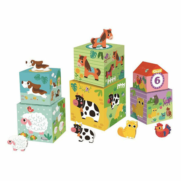 DVĚDĚTI Kostky se zvířátky farma porovnat ceny
