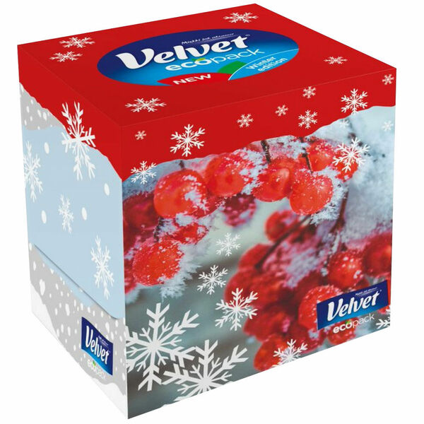 VELVET Papírové kapesníky 3-vrstvé Box Winter Edition 60 ks porovnat ceny