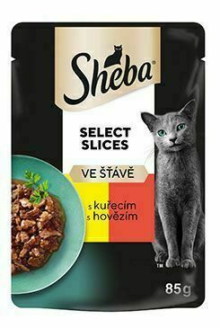 Sheba Kapsa S Kuřecím A Hovězím Ve šťávě 85g porovnat ceny