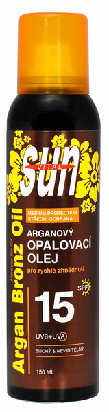Sun Vital Suchý opalovací olej s BIO arganovým olejem SPF 15, 150 ml porovnat ceny
