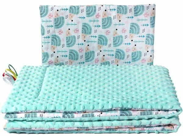 Oboustranný Set z Minky do kočárku New Baby ježek mátový porovnat ceny
