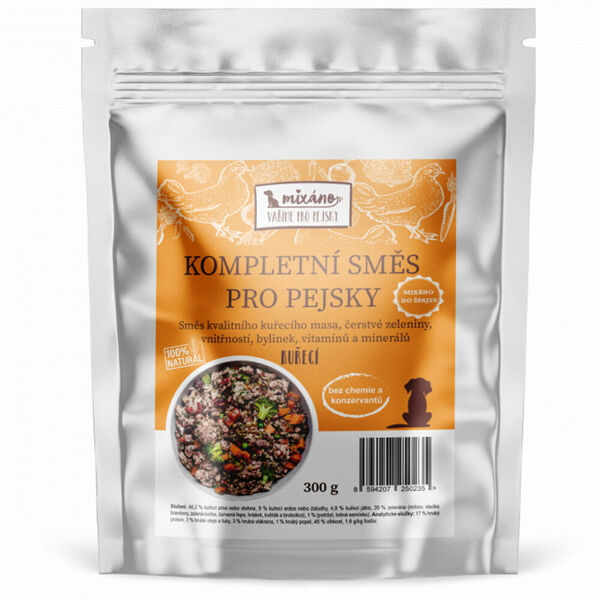 MIXÁNO Do špajzu kuřecí kompletní směs pro pejsky 300 g porovnat ceny