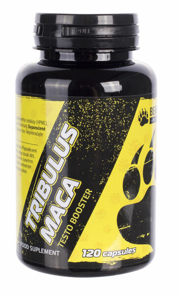 Bear Foot Nutrition  BEAR FOOT Tribulus Maca Testo Booster, stimulant testosteronu 120kps porovnat ceny