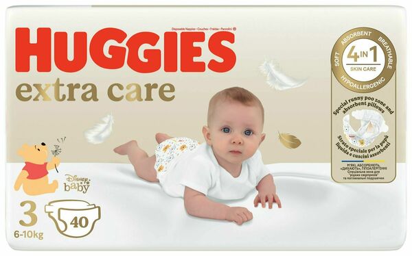 Huggies Extra Care 3, 40 ks porovnat ceny