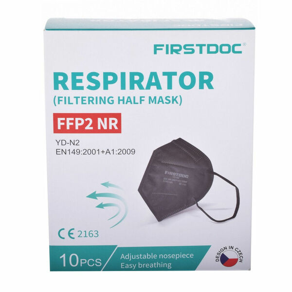 FIRSTDOC YD-N2 FFP2 NR Respirátor černý 10 kusů porovnat ceny