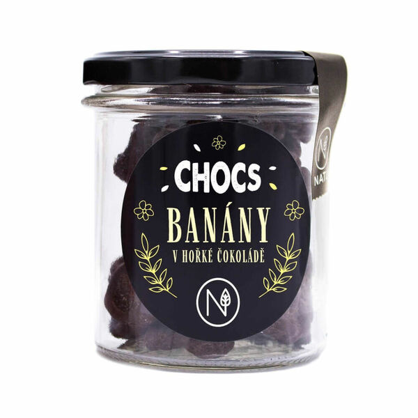 CHOCS Banány v 70% hořké čokoládě sklenička 110 g porovnat ceny