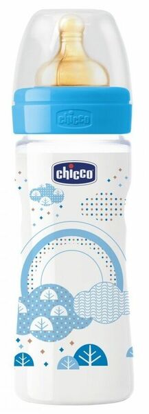 Chicco  Láhev bez BPA Well-Being kaučukový dudlík střední 250ml, modrá porovnat ceny