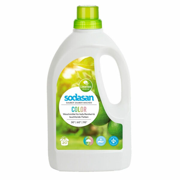 Sodasan Tekutý prací prostředek na barevné prádlo Limetka 1,5 l porovnat ceny