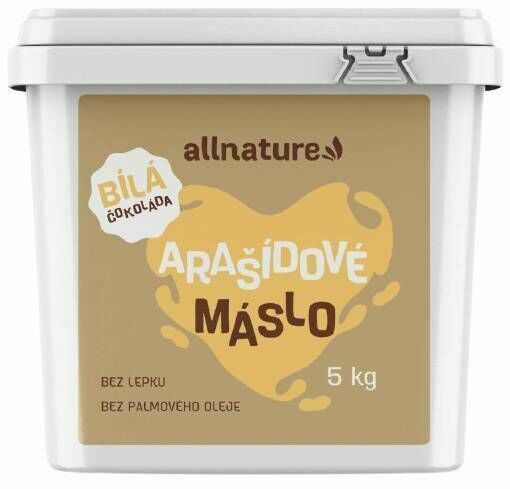Allnature Arašídové máslo s bílou čokoládou 5kg porovnat ceny