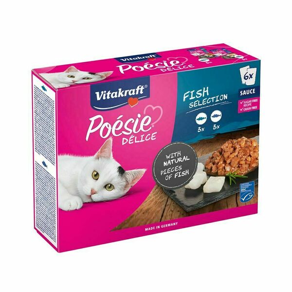 Vitakraft Poésie Délice Sauce rybí 6x85 g porovnat ceny