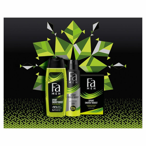 FA Dárkové balení pro muže Sport Energy Boost sprchový gel, antiperspirant, voda po holení 250 ml + 150 ml + 100 ml porovnat ceny
