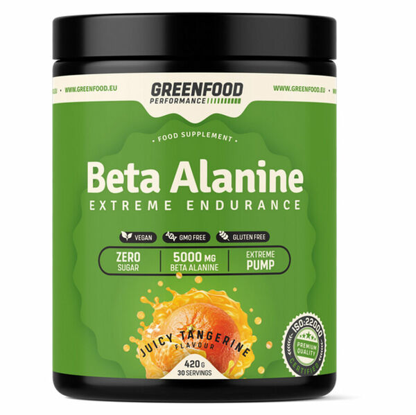 GREENFOOD NUTRITION Performance beta alanin šťavnatá mandarinka 420 g porovnat ceny