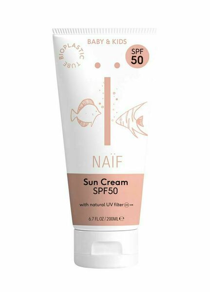 NAIF Ochranný krém na opalování pro děti a miminka SPF50 200 ml porovnat ceny