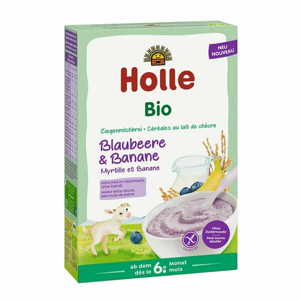Holle bio kaše s kozím mlékem, borůvkami a banánem 200 g porovnat ceny