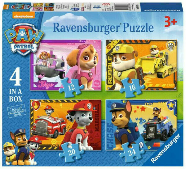 Ravensburger  Tlapková Patrola; 4v1, 12/16/20/24 dílků porovnat ceny