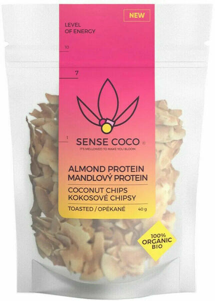 Sense Coco BIO Kokosové chipsy proteinové mandlové 40g porovnat ceny