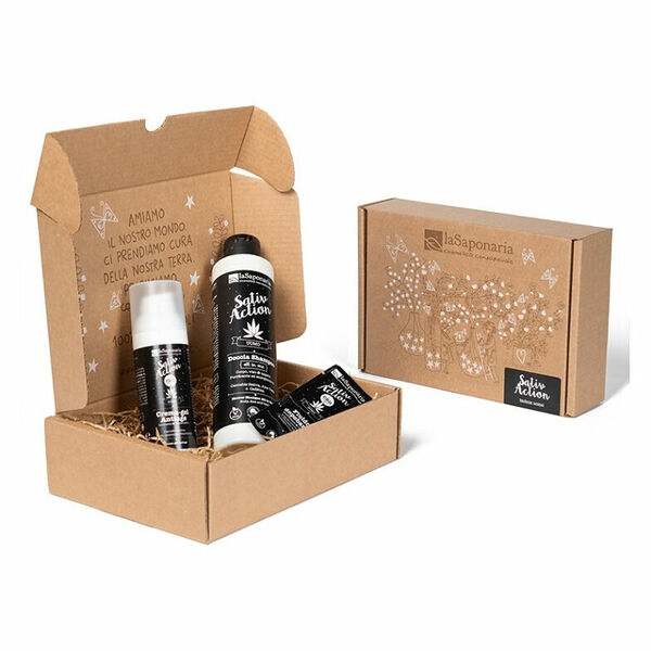 LA SAPONARIA SativAction Sprchový gel 200ml + sérum 50ml + gel po holení 3ml Dárkové balení porovnat ceny