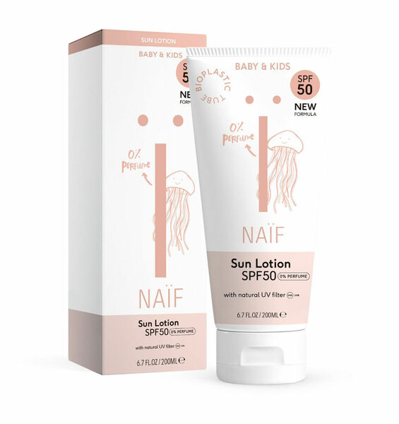 NAIF Ochranné mléko na opalování pro děti a miminka SPF50 200 ml porovnat ceny
