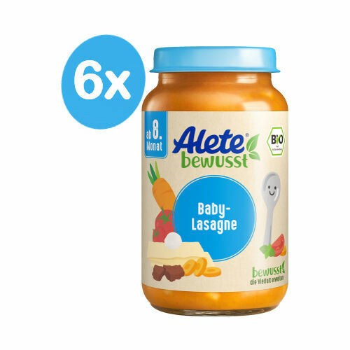 Alete BIO Příkrm lasagne se zeleninou a hovězím masem 8m+ 6x220 g porovnat ceny