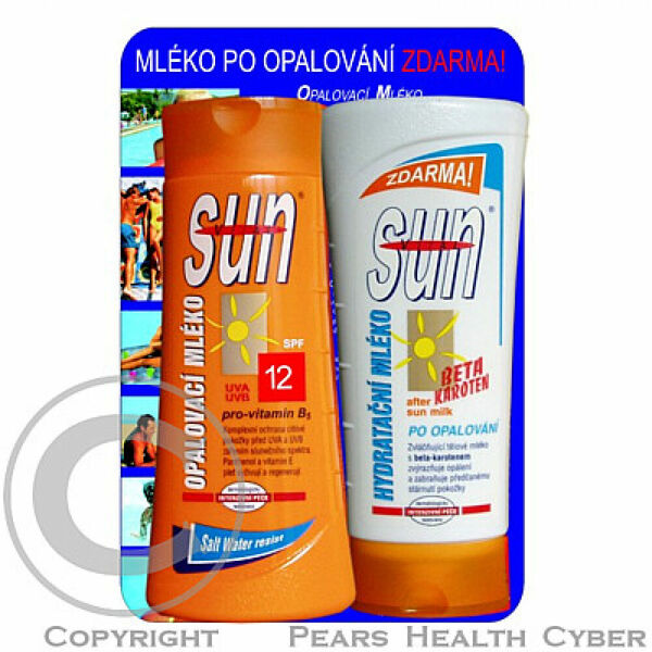 SUN Duopack opalovací mléko OF 12 + mléko po opalování ZDARMA porovnat ceny