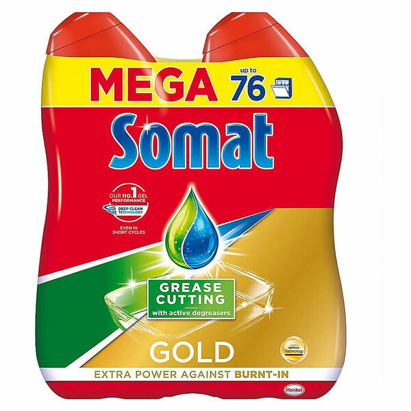 SOMAT Gold Mega gel Anti-grease 2x 684 ml porovnat ceny