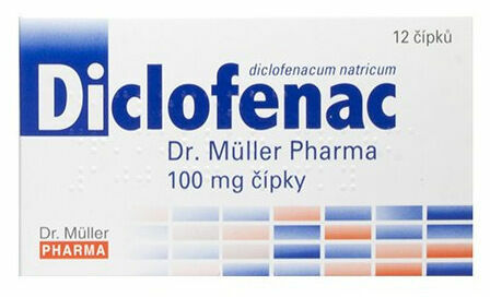 Dr.Müller Diclofenac 100mg čípky 12ks porovnat ceny