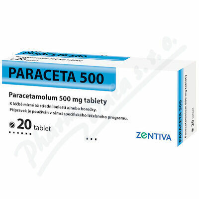 Paraceta 500mg 20 tablet porovnat ceny