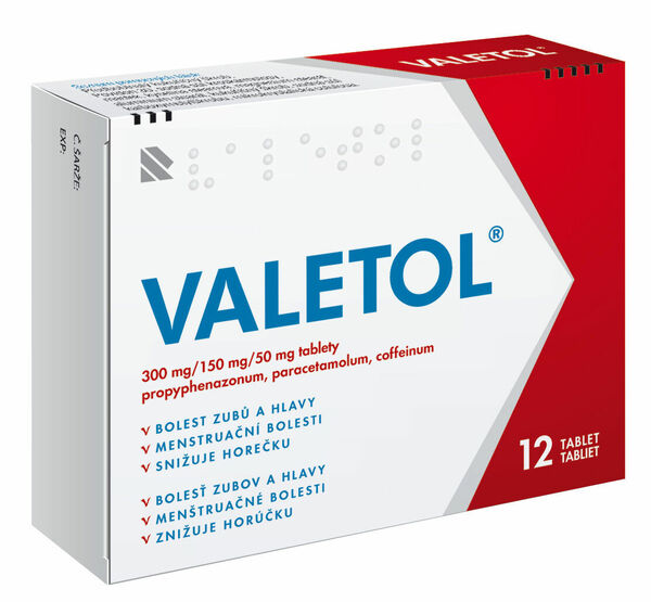 Valetol 12 tablet porovnat ceny