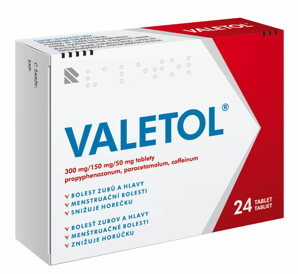 Valetol 24 tablet porovnat ceny