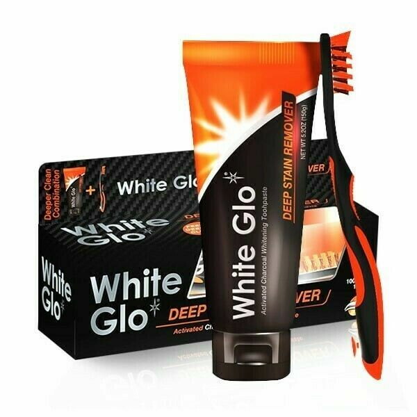 White Glo Profesionální bělící zubní pasta Charcoal 150g + kartáček a mezizubní kartáčky ZDARMA porovnat ceny
